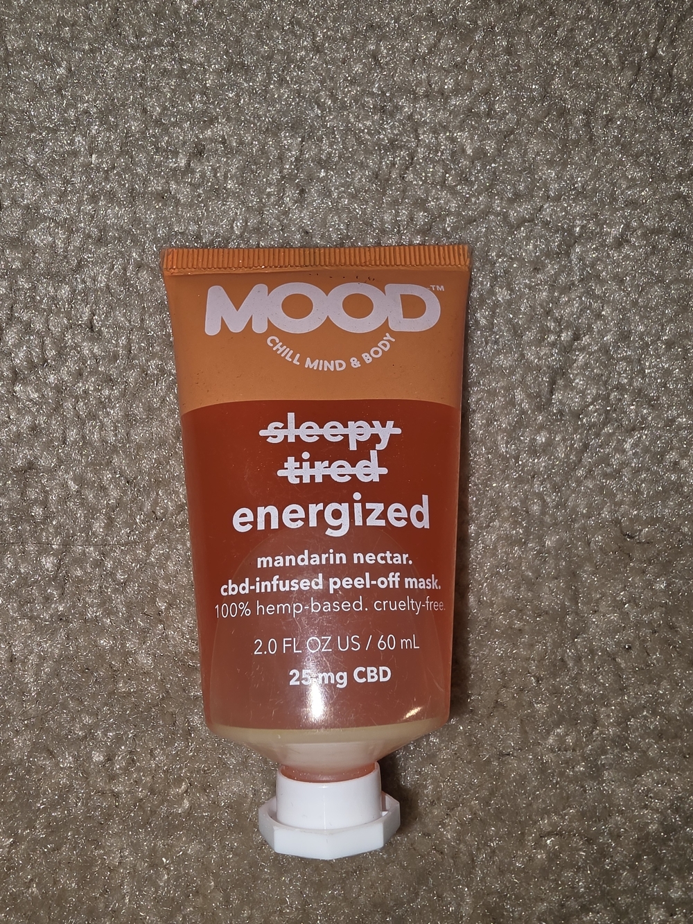 Energized Mandarin Nectar CBD Peel-Off Mask $18 NEW